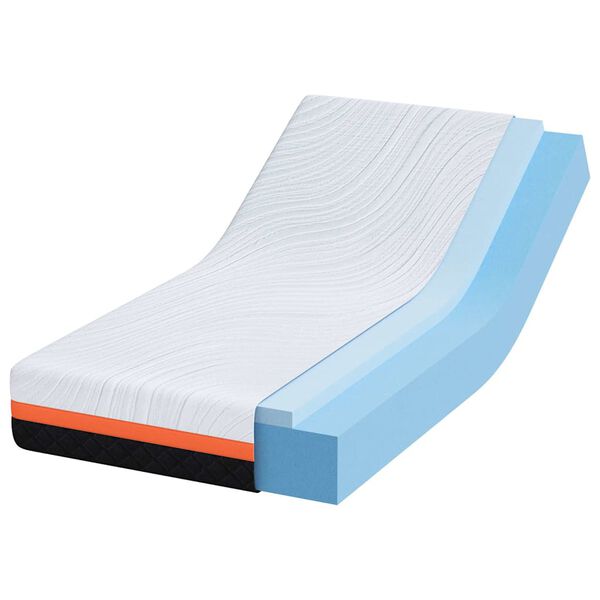 vidaXL Materasso Bianco e Nero 80 x 160 cm Tessuto Jacquard