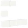 vidaXL Set di Mobili Porta TV 4 pz Bianco in Legno Multistrato