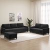 vidaXL Set di Divani 3 pz con Cuscini Nero in Velluto
