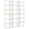 vidaXL Divisorio Ambienti 5Pannelli Bianco Legno Massello di Paulownia