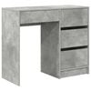vidaXL Scrivania Grigio cemento Legno ingegnerizzato 90 x 37.5 x 75 cm