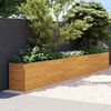 vidaXL Letto Rialzato da Giardino 578x50x69 cm Acciaio Corten