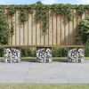 vidaXL Panca da Giardino Design Gabbione 203x44x42 cm Pino Impregnato
