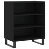 vidaXL Credenza Nera 57x35x70 cm in Legno Multistrato