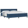 vidaXL Letto a molle con materasso Blu 200 x 200 cm Poliestere