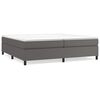 vidaXL Giroletto a Molle con Materasso Grgio 200x200 cm in Similpelle