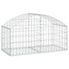 vidaXL Cesto Gabbione ad Arco 100x50x40/60 cm Ferro Zincato