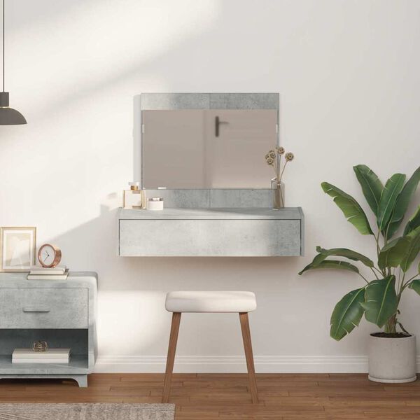 vidaXL Tavolo da Trucco Grigio 83 x 40 x 70 cm Legno multistrato