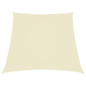 vidaXL Parasole a Vela in Tela Oxford a Trapezio 2/4x3 m Crema