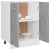 vidaXL Armadio Inferiore “Lyon” Grigio Cemento 60x46x81,5cm