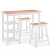 vidaXL Set da Bar 3 pz in MDF Bianco