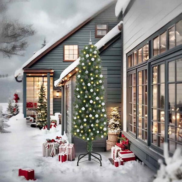 vidaXL Albero di Natale artificiale con 300 LED Verde 240 cm