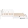 vidaXL Letto Estraibile con Cassetti senza Materasso Bianco 90x200 cm