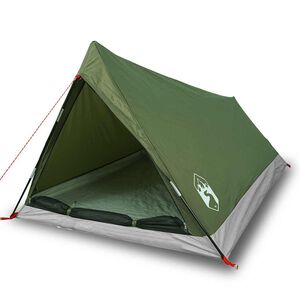 vidaXL Tenda da Campeggio per 2 Persone Verde Oliva Impermeabile