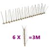 vidaXL Set Dissuasori per Uccelli e Piccioni 6 pz 5 File 3 m