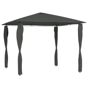 vidaXL Gazebo con Montanti Rivestiti 3x3x2,6 m Antracite 160 g/m&sup2;