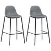 vidaXL Set da Bar 3 pz in Tessuto Grigio Chiaro