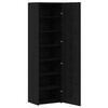 vidaXL Credenza Rovere Nero 50 x 42,5 x 185 cm