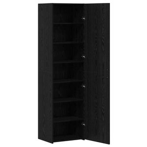 vidaXL Credenza Rovere Nero 50 x 42,5 x 185 cm