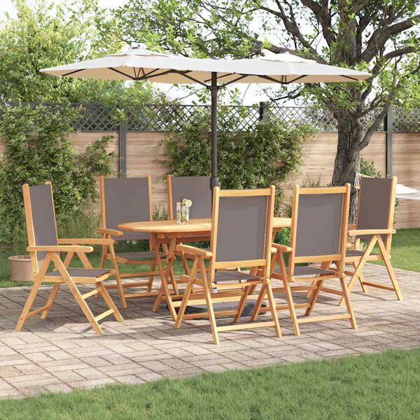 vidaXL Set da Pranzo per Giardino 7 pcs Antracite
