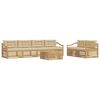 vidaXL Set di divani da esterno 7 pz Bianco e Beige Poliestere