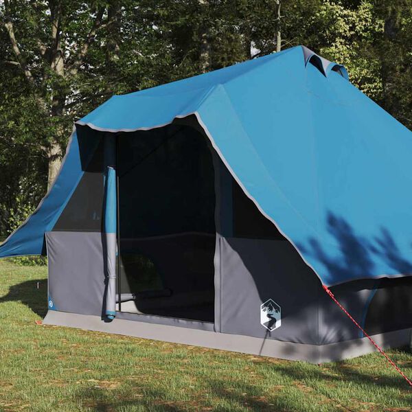 vidaXL Tenda Tipi con tetto Blu 358 x 296 x 258 cm taffetà