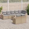 vidaXL Set Divano da Giardino 9 pcs Beige e Grigio Chiaro polyrattan