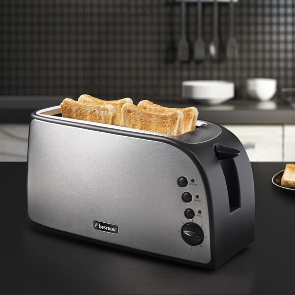 Bestron Tostapane ATO900STE 1500 W in Acciaio Inox XL