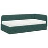 vidaXL Cornice del letto ad angolo Verde Scuro 100 x 200 cm Velluto
