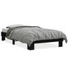 vidaXL Giroletto Nero 90x190 cm in Legno Multistrato e Metallo