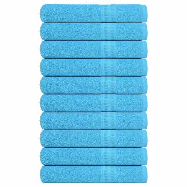 vidaXL Asciugamani FROGN 10 pz Turchese 100x200 cm 360 g/m²