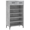 vidaXL Scarpiera Grigio Cemento 60x35x105 cm in Legno Multistrato
