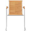 vidaXL Sedie da Giardino con Cuscini 4 pz in Legno Massello di Teak