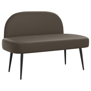vidaXL Panchina imbottita con schienale Grigio 110 x 60 x 76 cm