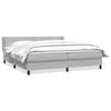 vidaXL Giroletto a Molle con Materasso Grigio Chiaro 200x210cm Velluto