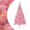 vidaXL Albero di Natale artificiale con luci integrate Rosa 180 cm PVC