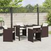 vidaXL Set da Pranzo per Giardino 5 pcs Marrone polyrattan