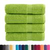 vidaXL Asciugamani da bagno Premium SOLUND 4 pz Verde mela 100x150 cm 600 g/m²