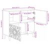vidaXL Credenza Bianco 80 x 33,5 x 75 cm Legno di mango massello