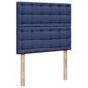 vidaXL Letto a Molle con Materasso e LED Blu 120x190 cm in Tessuto