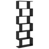 vidaXL Armadio per Libri 6 livelli 70 x 24 x 193,5 cm Rovere Nero