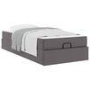 vidaXL Struttura letto con materasso con materasso 2 pcs Grigio PVC