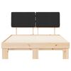 vidaXL Letto con Testiera Rivestita Nero 160 x 200 cm Pino massello