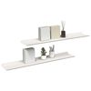 vidaXL Mensola sospesa 2 pcs Bianco 100 x 18 x 2,5 cm Acciaio