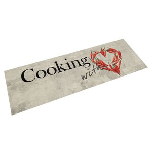 vidaXL Tappeto da Cucina Lavabile Cucinare 45x150 cm in Velluto
