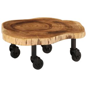 vidaXL Tavolino da Salotto in Legno Massello di Acacia 60x55x25 cm