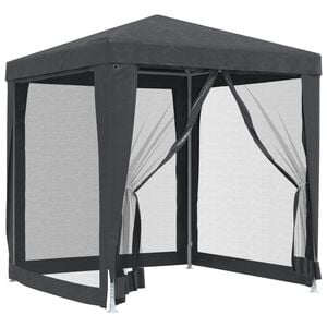 vidaXL Tenda per Feste con 4 Pareti in Rete Antracite 2x2 m in HDPE