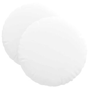 vidaXL Cuscini per Seduta 2 pcs Bianco &Oslash;40 x 13 cm Tessuto