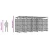 vidaXL Gabbia per Cani da Esterno con Tetto in Acciaio 9,22 m&sup2;