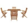 vidaXL Set da Pranzo per Giardino Marrone Legno Teak Massello